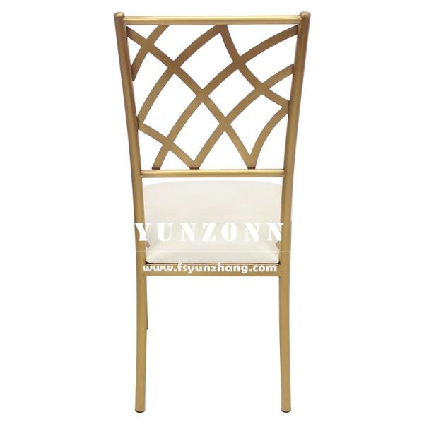 Modern Dining Furniture Stackable Wedding Chiavari Chair Gold Stainless Steel Banquet Chair