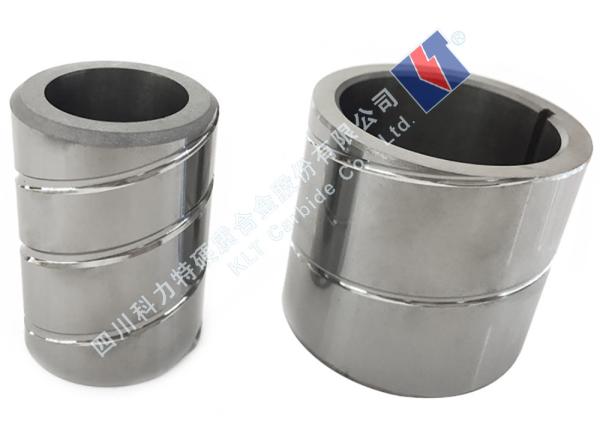 YG6/YG8/YG10 L5-65MM Oil Pump Bushing Tungsten Carbide Parts With Spiral Grooves