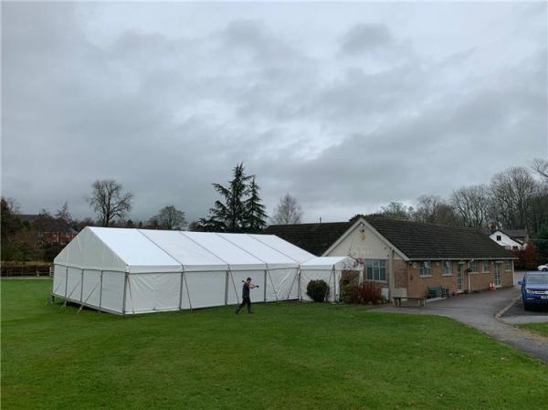 Moveable Temporary Warehouse Tent Roof Height 6-10 Meter UV Resistance