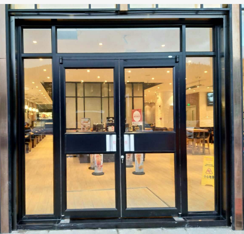 Shopping Malls Commercial Storefront Tempered Insulated Glass Flush Sliding Door