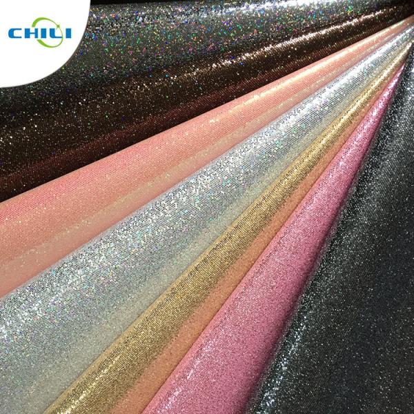 New Design Shining Pu Leather Material Mesh Glitter Fabric For Shoes