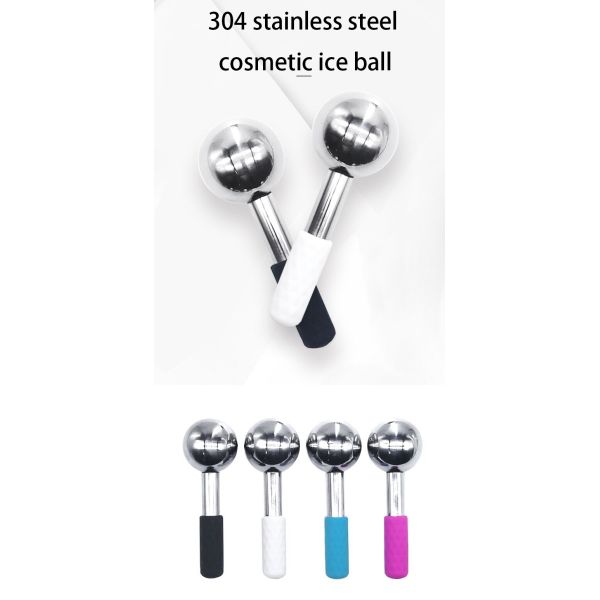 Facial Massager for Cooling and Reducing Dark Circles Stainless Steel Ice Globes