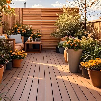 Wood Color Aluminum Alloy Floor Coated With TPE For Yard Balcony Park