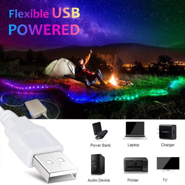 Smart LED Strip for Decoration 12V 5V USB Control Music Sync and RGB Color Temperature