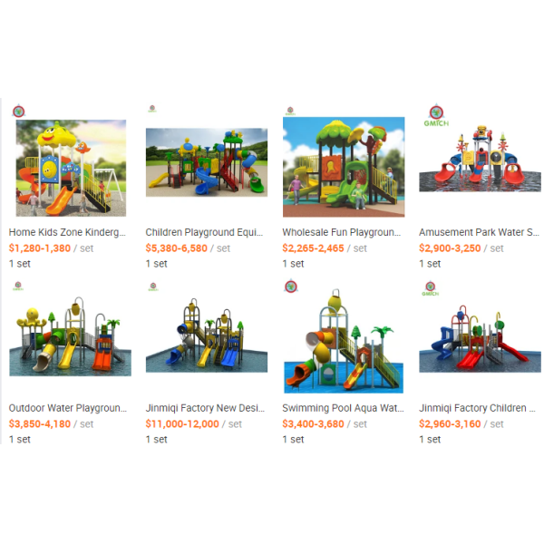 Commercial Childrens Garden Swing Set Skid Resistance 410*295*370CM