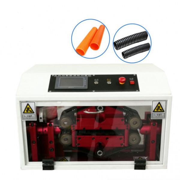 LL-100B Corrugated Tube Cutting Cut To Length Machine With Rotary Slitting Blade Tube Diameter 5 To 30MM