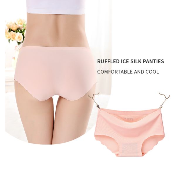 Crocheted Seamless Underwear Fat Ruffled Plus Size Female Underwear