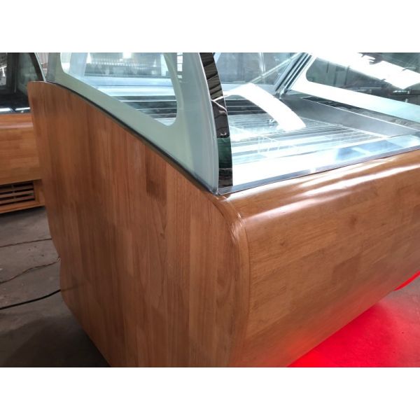 Popsicle Ice Cream Fridge Freezer Curved Glass Hard Mini Gelato Display Show Case