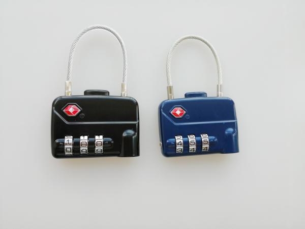 TSA 320 Luggage Cable Lock / Zinc Alloy Backpack Cable Lock Free Sample Available