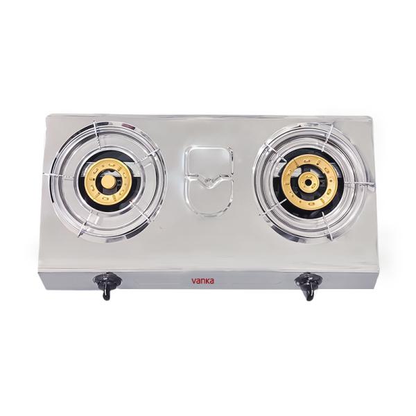 Double Burner Tabletop Gas Stove Industrial Cooker Commercial Use
