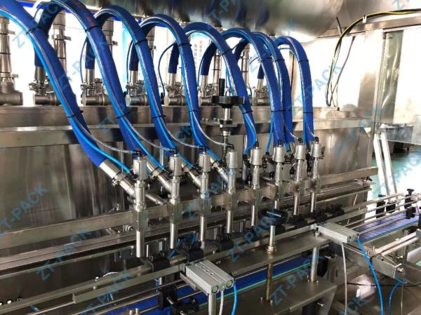 3600bph Piston Edible Oil Filling Machine , 6 Head Servo Pump Filling Machine