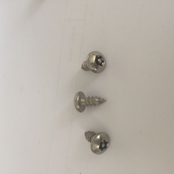 18-8 Stainless Steel Torx Rounded Head Screws Pin In Torx Pan Head Safety Screw Stainless Steel Tapping Screws