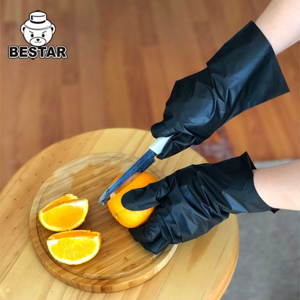 Waterproof Clolored TPE silicone Disposable Kitchen Gloves For Foodservice