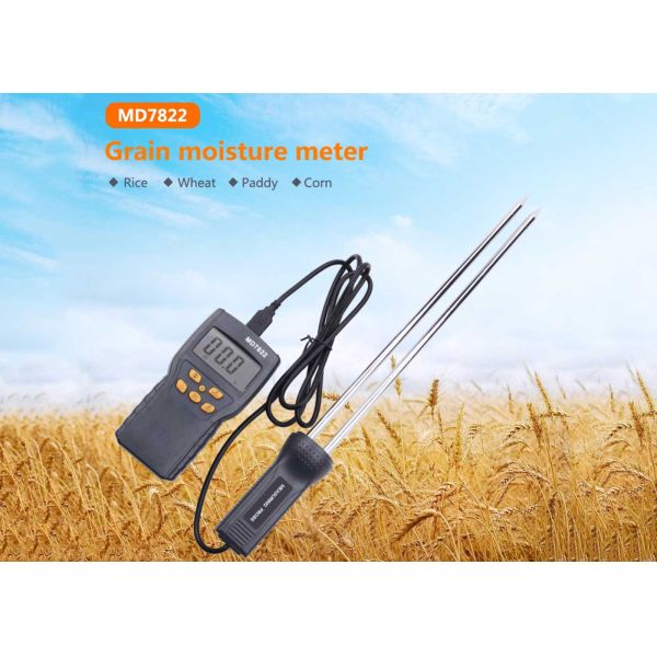 MD7822 LCD Digital Grains Moisture Meter Thermometer Humidity Tester Rice Corn Wheat Coffee Bean Wet Tester Hygrometer