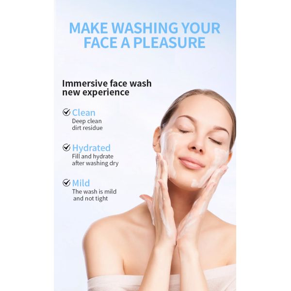 Vente à chaud Nettoyeurs doux Pores mousse de lait Nettoyage du visage Nettoyeurs du visage Laver le visage