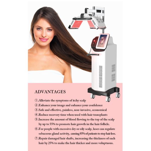 650nm Laser Beauty Machine High Frequency Red Diode Laser Hair Growth Machine