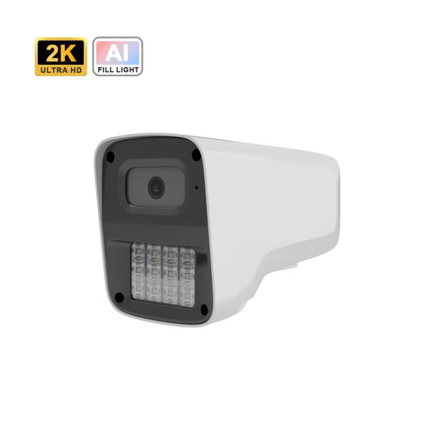4MP POE AI IP étanche à l'eau à double lumière Vision nocturne à deux voies Caméra audio Détection de mouvement P2P Caméra de sécurité CCTV
