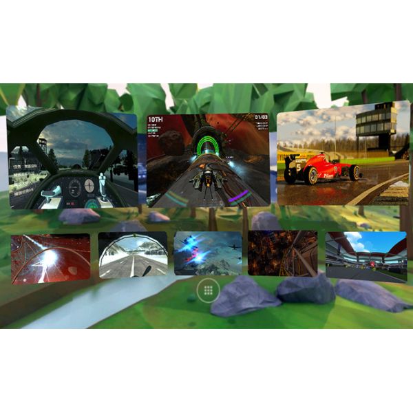 6 мест имитатора гонок автомобиля Vr экрана DOF 3 двойных