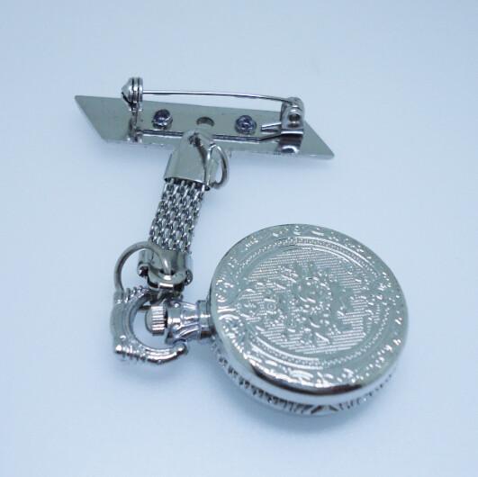 Silver Mesh Band Metal Chain Medical Watch Hospital Nurse Watch With Quality Chinese Movment SL68, Laser Back Logo