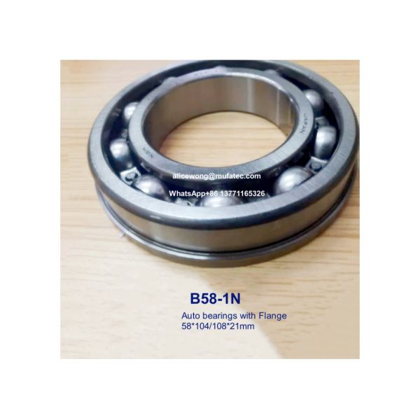 B58-1N rodamientos de engranajes automáticos rodamientos de bolas de ranura profunda con brida rodamientos de bolas de ranura profunda 54*104/108*21mm