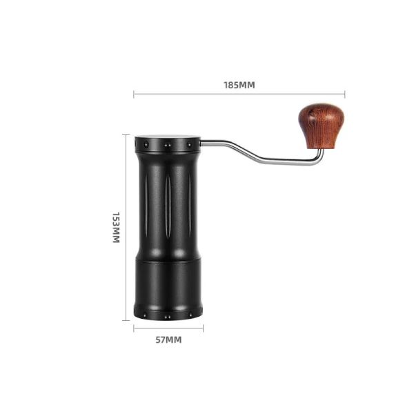 Twill Pattern Stainless Steel Hand / Manual Coffee Grinder Solid Wood Handle
