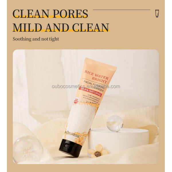 Face Wash Facial Cleanser Whitening Face Wash With Rice Extract for Oily Dry Skin