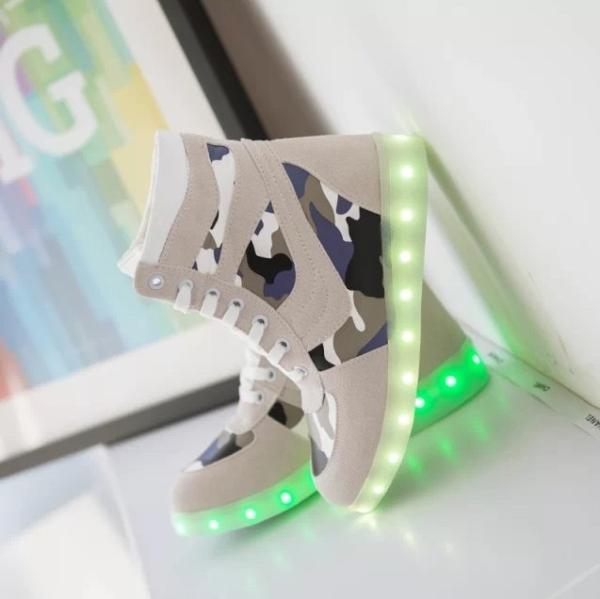 App Control Rechargeable LED Sneakers Color Changing Slowly Full Size Range