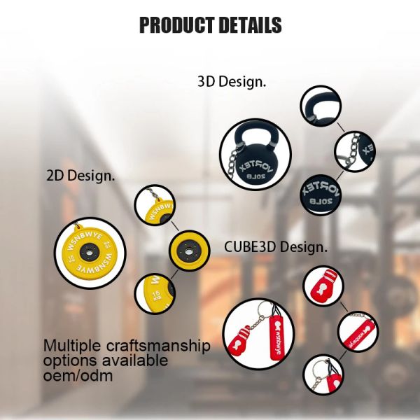 Clavedero de PVC suave de caucho Gimnasio Clavedero de entrenamiento Regalo Weightlifter Fitness Clavedero