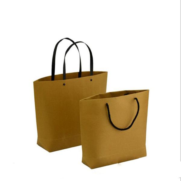 Customized Logo Printed Gift Bag Bucket Shape Paper Bag With Plastic Handle 250x270x100mm