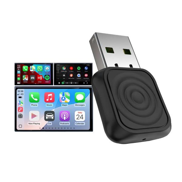 デュアルコア 1.0GHz MIPS CPU ミニワイヤレス CarPlay アダプター、スマートボックスでの超簡単プラグアンドプレイ