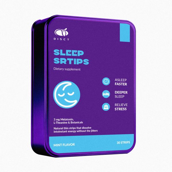 Fast Dissolving Sleep Aid Strips With Melatonin And GABA For Natural Sleep Support