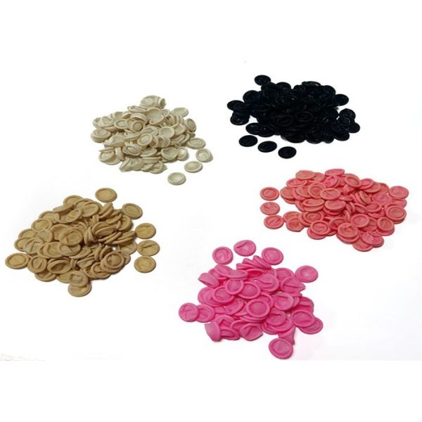 Pink Colored Cleanroom Finger Cots , Latex Free Finger Cots In Electronic Assembly