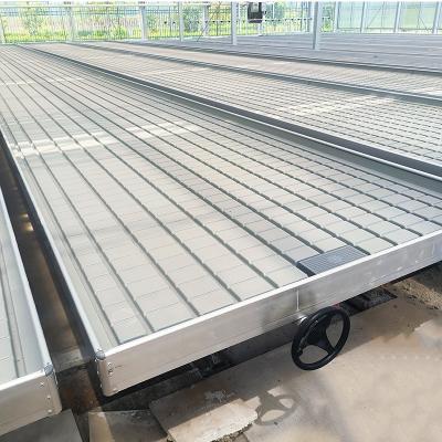 4FT*8FT Hydroponic Indoor Greenhouse Seedbed Rolling Bench Growing Flower Table