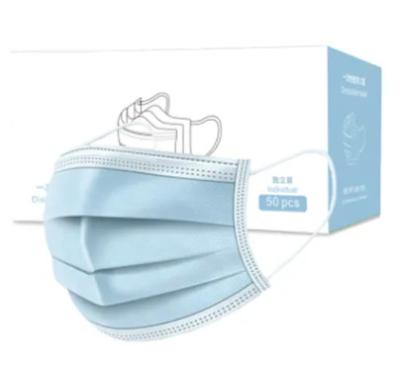 Adjustable  Disposable Non Woven Face Mask , Medical 3 Ply Disposable Blue Mask