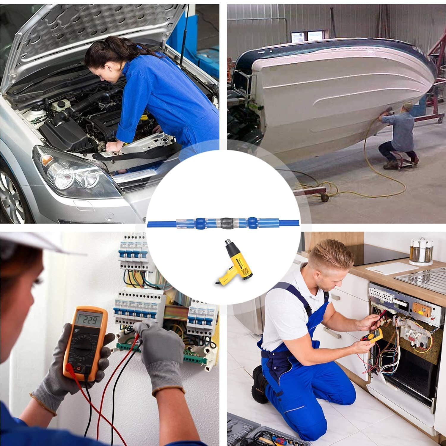 Plastic Industrial Heat Shrink Terminals Waterproof For Aerospace 400pcs