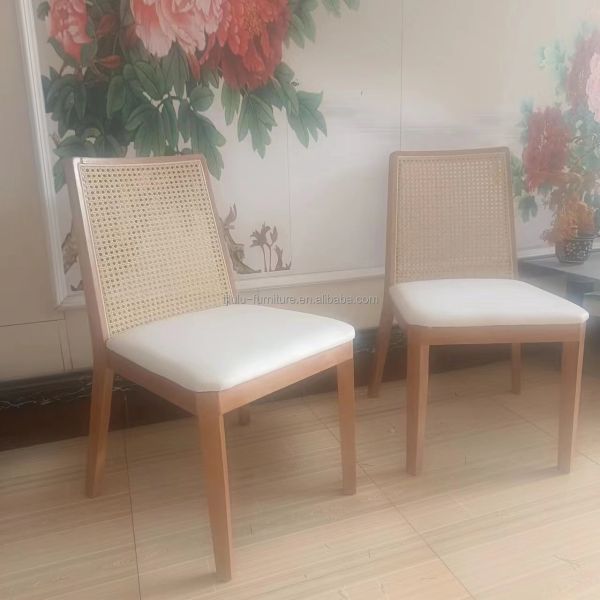 NC/PU Paint Finish Wood Upholstered Dining Chair for Modern Nordic Design and Solid Wood Style