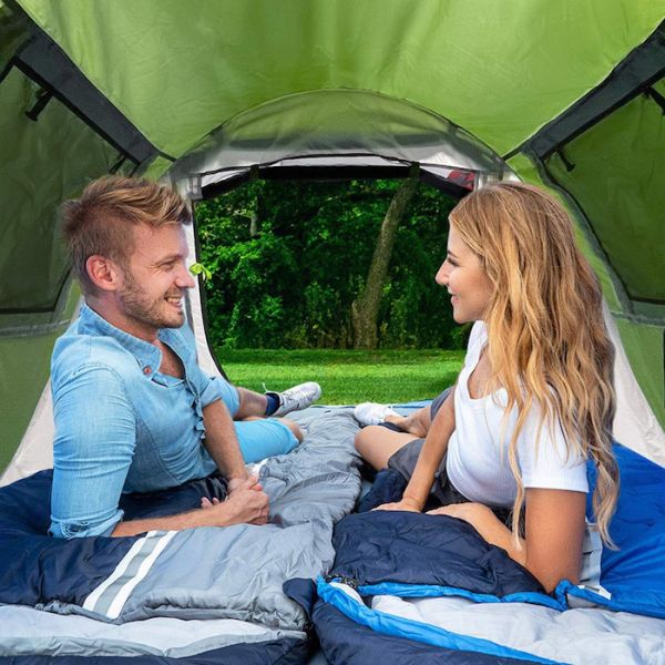 2 Person 245*148*100CM Green Waterproof Polyester Outdoor Camping Spacious Pop Up Boat Tent With Mesh Ventilation