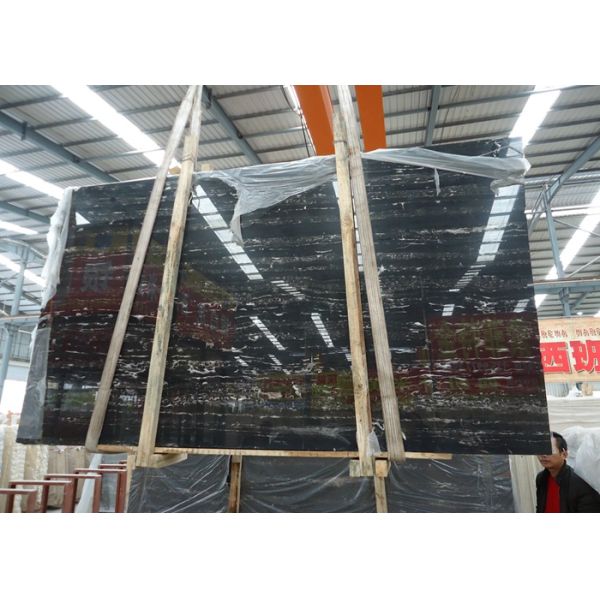 Silver Portoro Silver Dragon Black Marble Slab Countertop For Marble Kitchen Sink