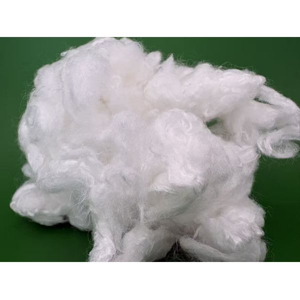 White ,7D*64MM , Polyester Filament Fiber used in production of fabrics for clothing upholstery curtains and industrial materials with features