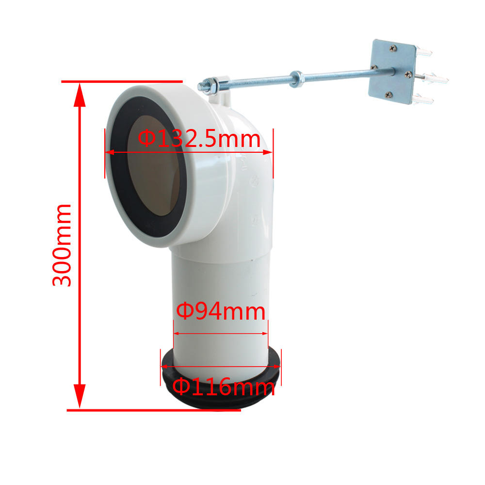 Modern 90-Degree Bend P-Type Steam Trap Sewage Polyvinyl Chloride Pipe HP Bathroom Toilet Drainage WC Pan Connector