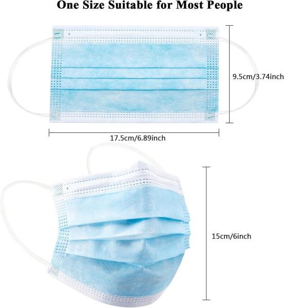 Comfortable and Elastic Ear-Loop Disposable Face Mask for Surgical Medical Protection
