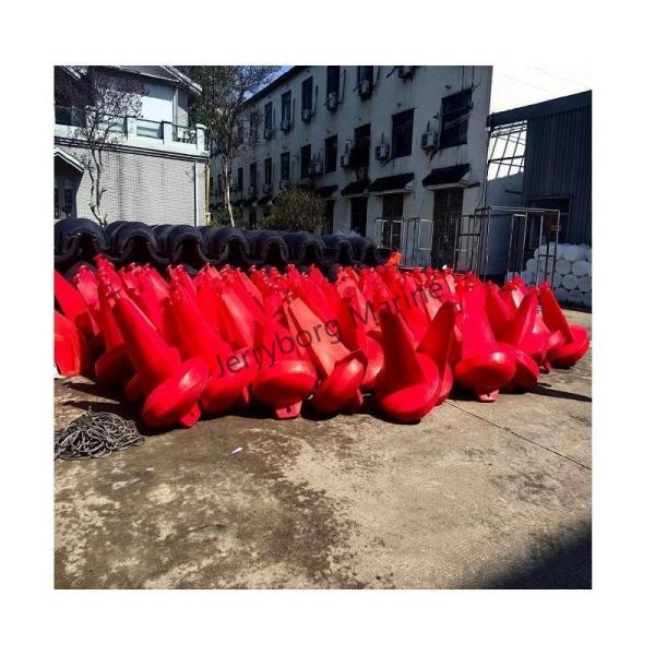 Long-Lasting LLDPE Material Floating Buoy With Top Mark with Reflective Strips For Navigation