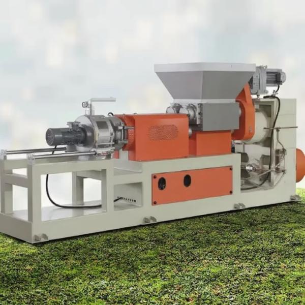 One Screw Double Cone Extrusion Granulator 150-200kg/H Capacity 100mm Screw