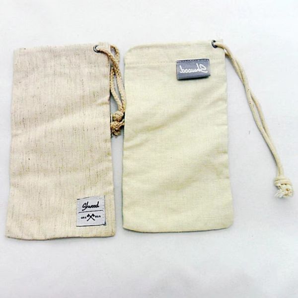 Neoprene Eyeglasses Case PU Leather Drawstring Pouch Bag Personalised