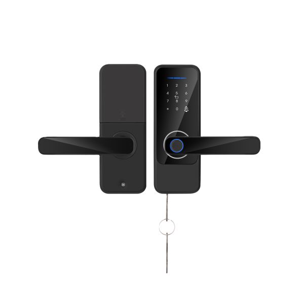 Qleung S810 Smart Door Lock with Fingerprint Password Card Tuya App Remote Control for 38-55mm Door Thickness
