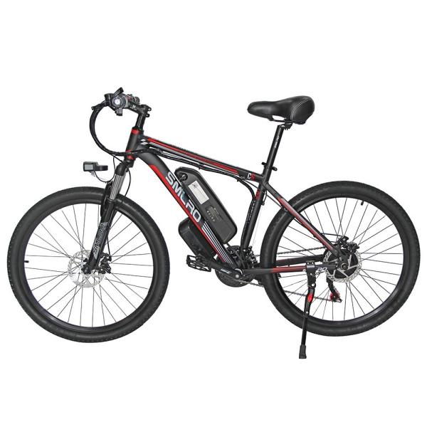 Lithium Battery 26 Inch Electric Mountain Bike SMLRO C6 With Cutoff Brake