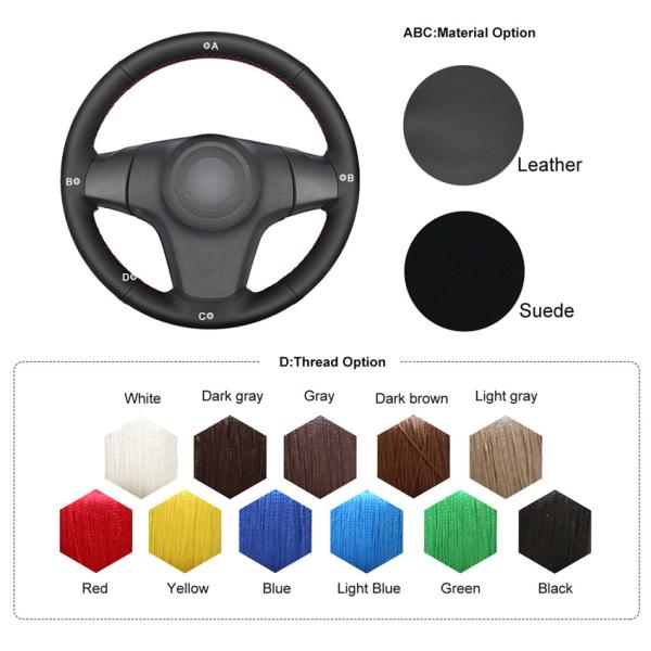 Hand Stitching Artificial Leather Steering Wheel Cover for Chevrolet Niva 2009-2017 3-Spoke Vauxhall Corsa D Opel Corsa D