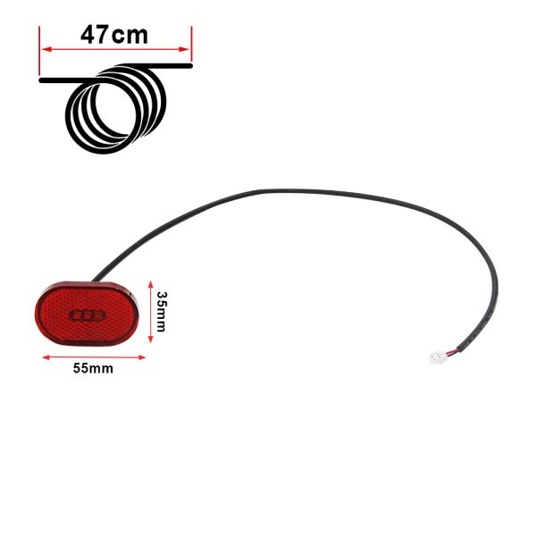 47cm Mi4 Electric Scooter Rear Light ABS Brake Light For Scooty