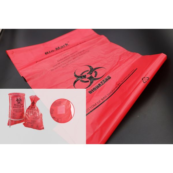 Устранимый Biodegradable Autoclavable отход Biohazard кладет в мешки для домочадца