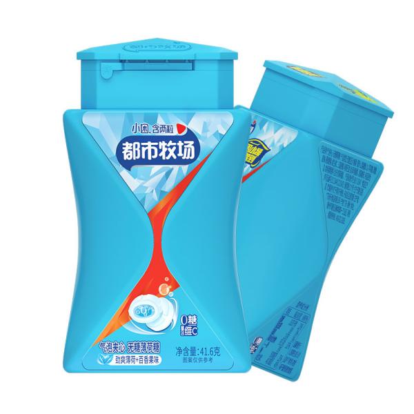 Center Filling Fizzy Healthy Hard Mint Candy With Hard Texture Long Shelf Life